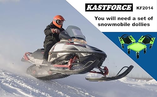 Miniatura 4 de Carro para motos de nieve resistente que lleva hasta 1500 libras (1,503.6 lbs) en V con ruedas giratorias de nailon de 2.5 pulgadas, almohadilla de