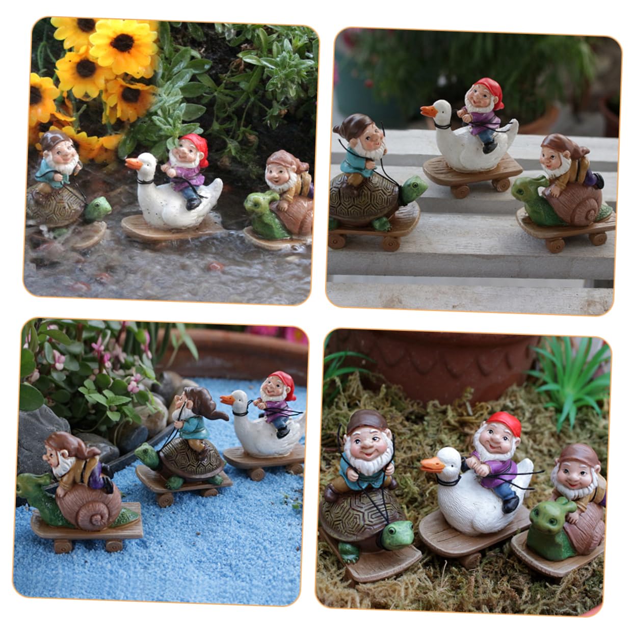 BESPORTBLE 12stücke Teiliges Lustiger Gartenzwerge Resin Deko Figuren Für Garten Und Balkon Kompakte Mini Zwergornamente Herbstdekoration Für Gartenliebhaber Und Sammler