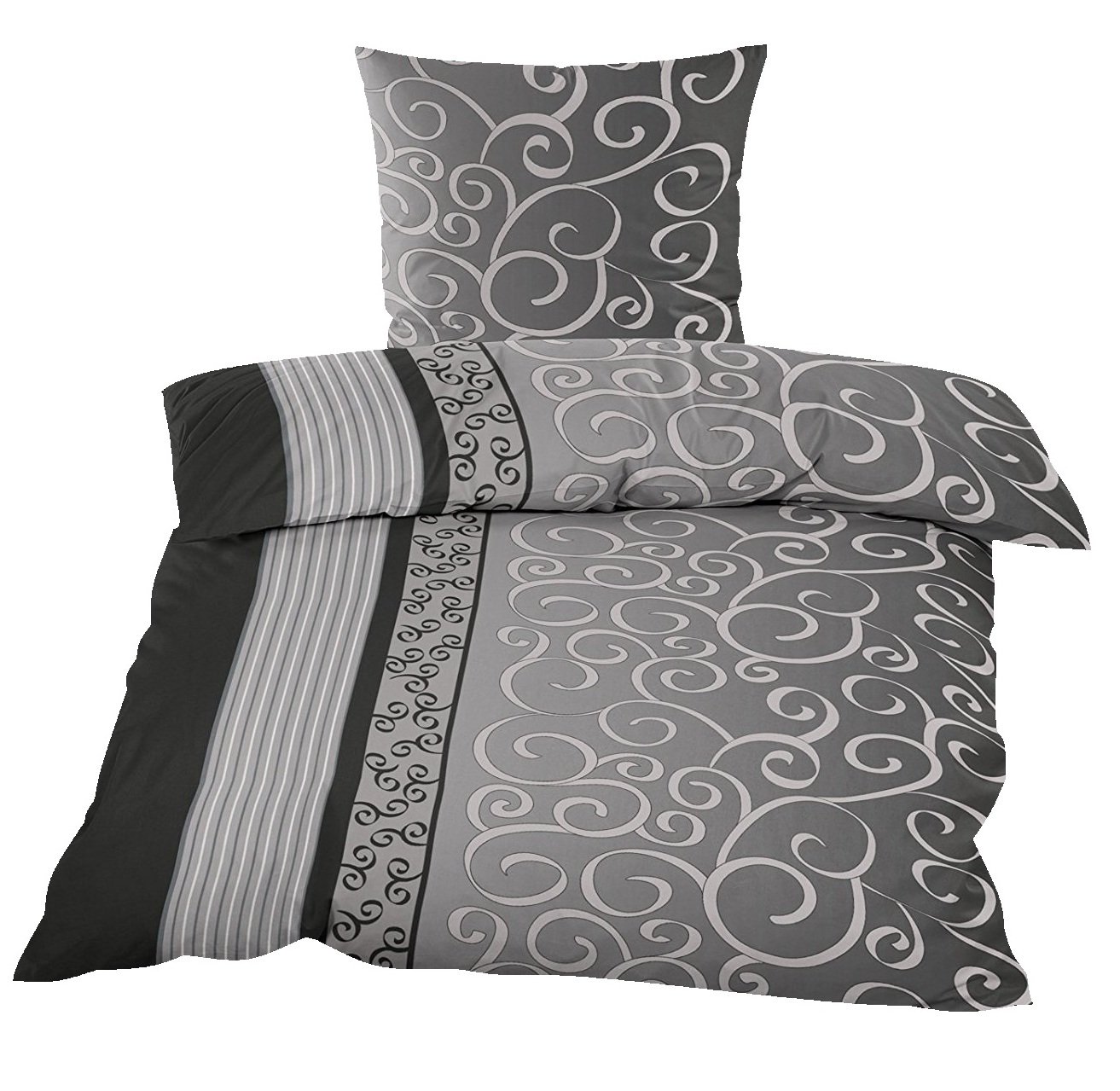 BFW Microfaser Fleece Bettwäsche 4-teilig – 135x200 Cm + 80x80 Cm – Warm, Atmungsaktiv, Designauswahl