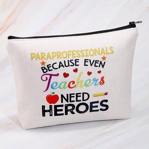 Miniatura 3 de MBMSO Bolsa de maquillaje paraprofesional porque incluso TCH necesita héroes regalos de agradecimiento paraprofesional regalos de paraeducador