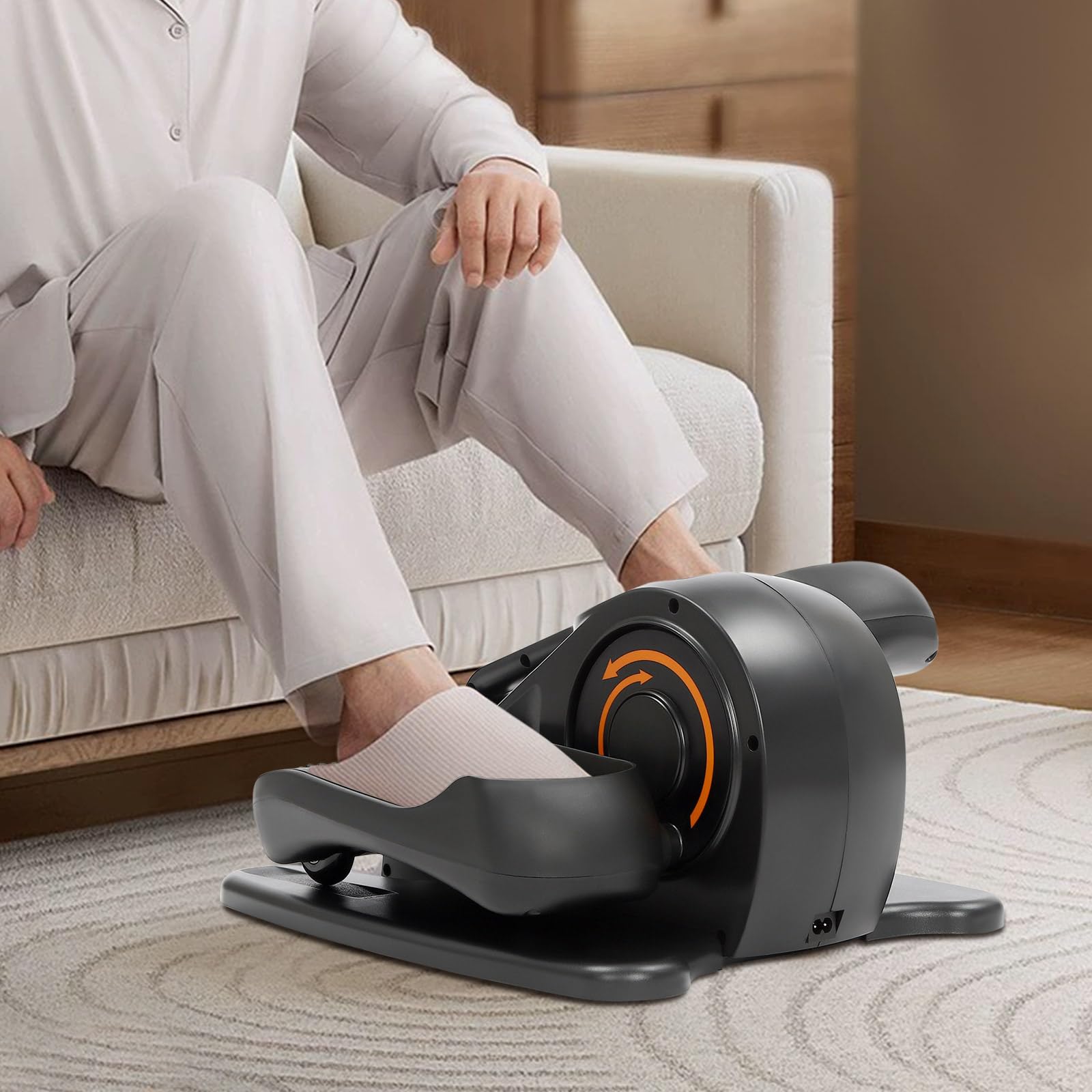 Entrenador de piernas, debajo del escritorio máquina elíptica, pantalla LED, dirección y velocidad ajustables, con pantalla táctil y mando a distancia