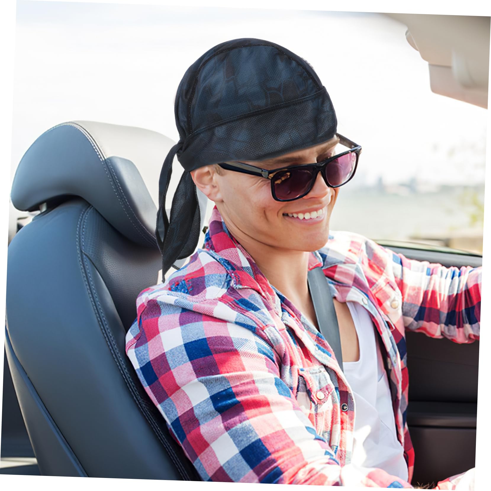 Abaodam Gorra Deportiva Gorra De Onda Sombrero Interior del Casco De La Motocicleta Gorras Onduladas para Mujer Cubierta Interior del Casco Poliéster