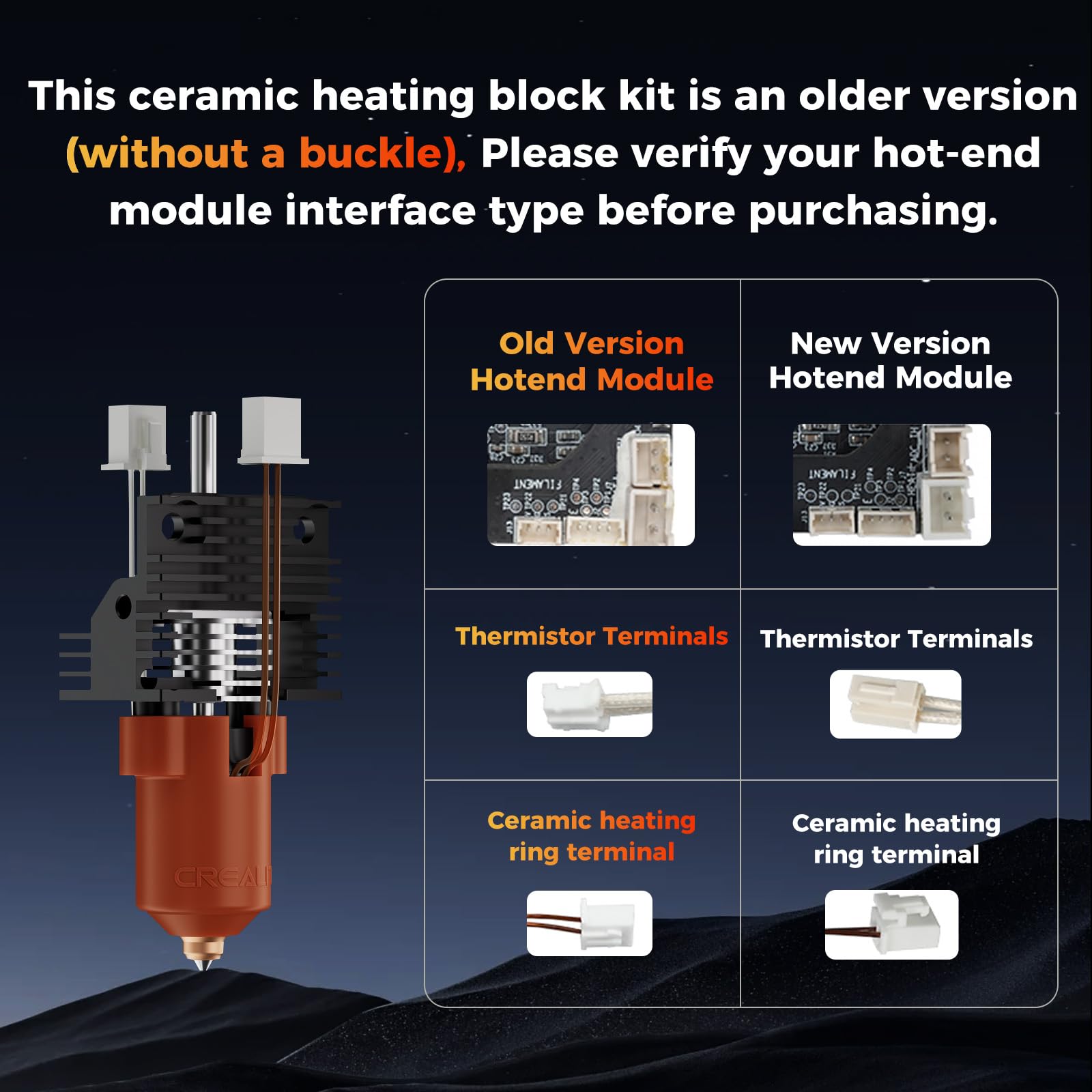 Creality Upgrade K1 Kit De Bloc Chauffant En Céramique Pour Imprimante 3D, Terminal Avec Boucle K1 Series Hotend, Température Maximale De 300 °C Et Pression élevée