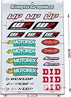 Vista 6 de Kungfu Graphics - Lámina universal de calcomanías de carreras con logos de patrocinador, 7.2 x 10.2 pulgadas