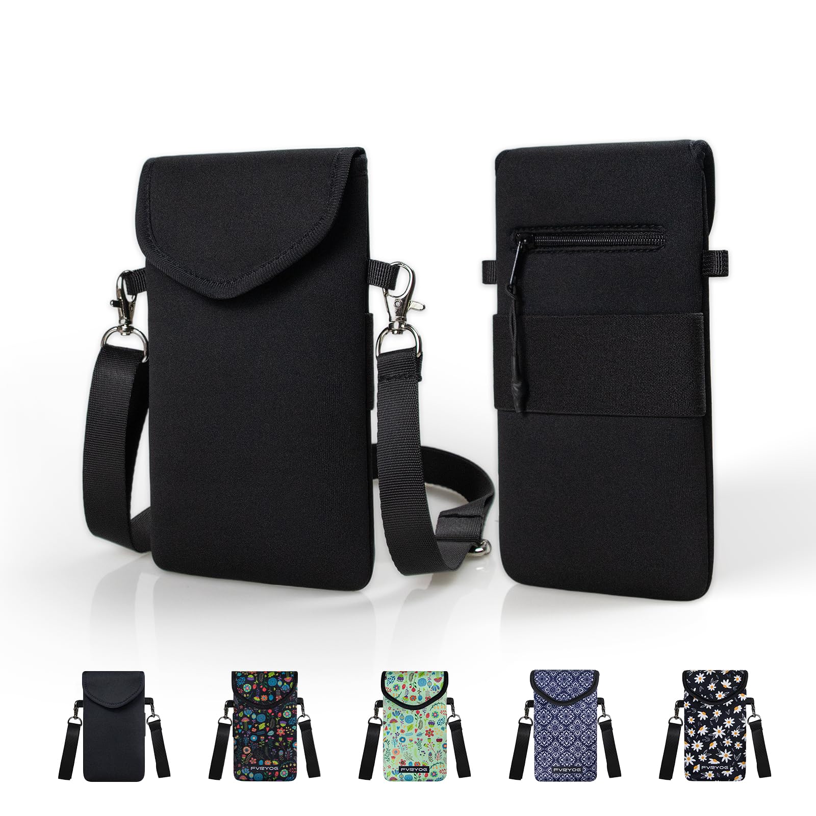 neoprene phone sleeve pouch case bag for men women w/crossbody strap/neck lanyard for iphone 16/15 pro max