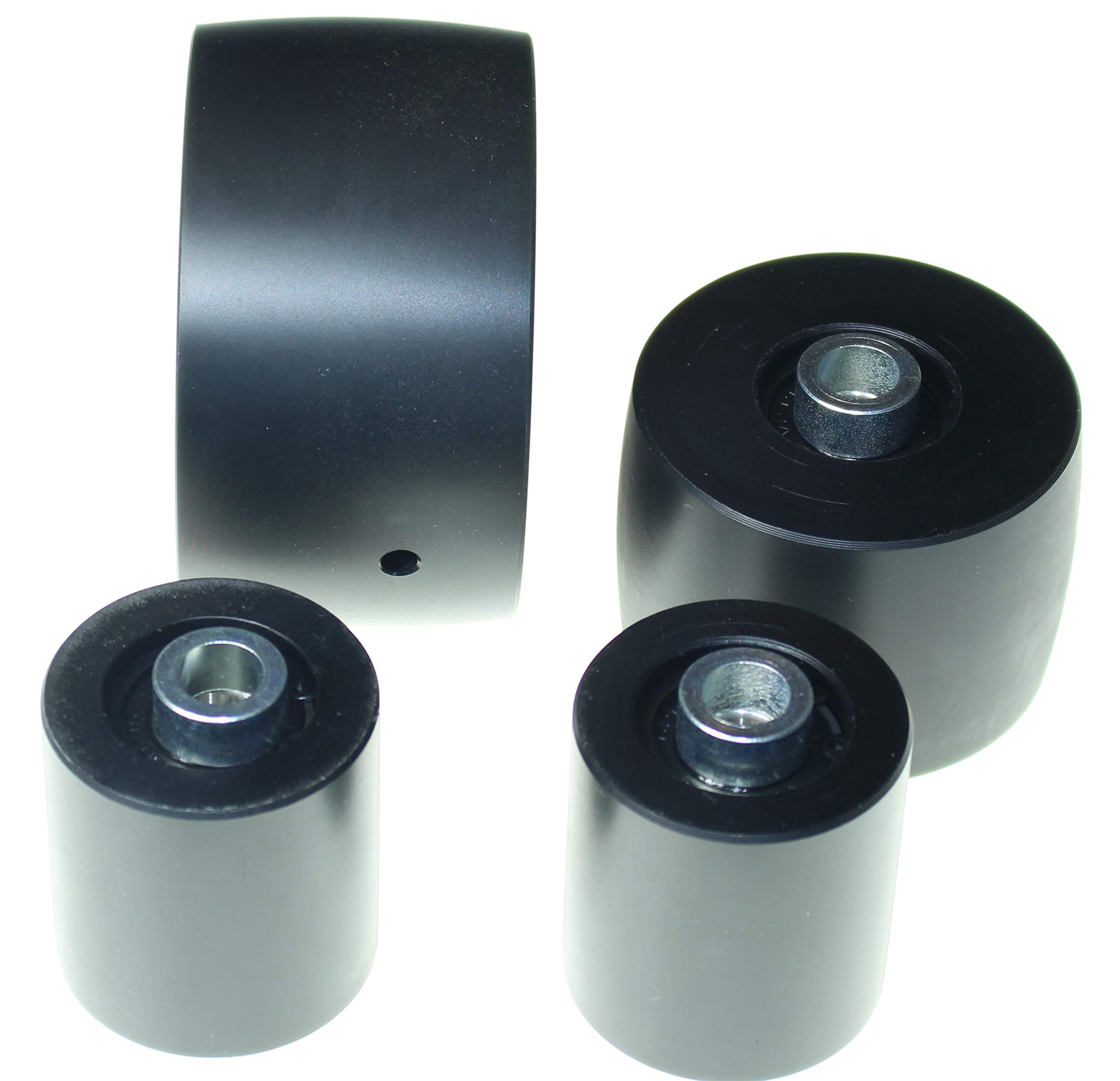 Smart Machines Riemenschleifer-Rad-Set für Messerschleifer 10,2 cm Antrieb, 24 mm Schaft, 7,6 cm Spur, 5,1 cm Idler