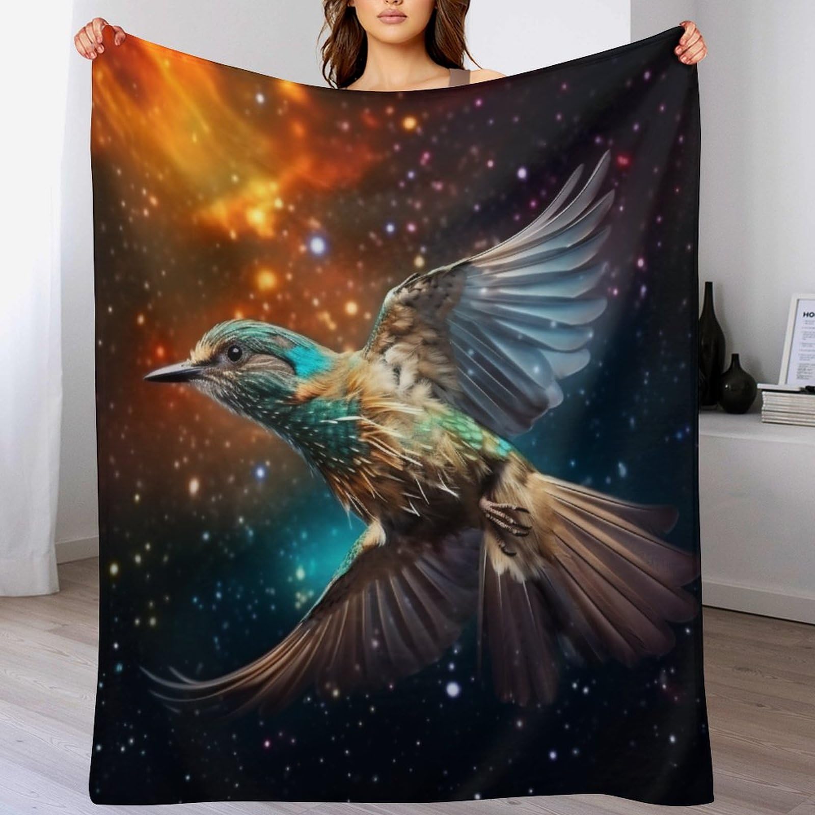 Couverture polaire oiseau facile à nettoyer, finis les plaids rêches qui perdent leur chaleur
