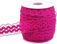 Vista 22 de Cinta elástica naranja con volantes de 25 yardas para coser de 3/4 pulgadas de organza elástica con ribete de encaje de ganchillo, banda elástica