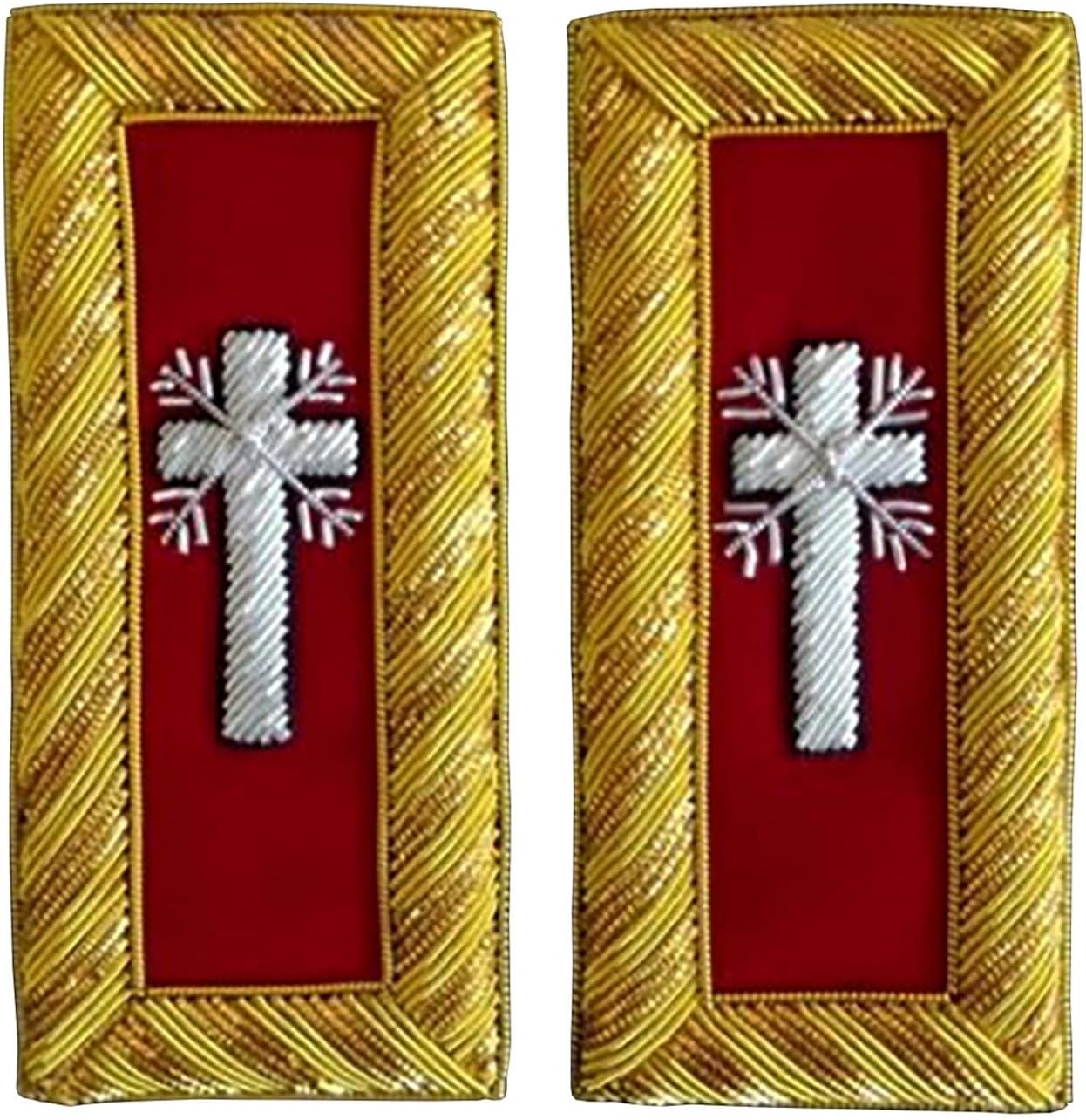 BRICKS MASONS Knights Templar Shoulder Boards - Bullion Embroidery