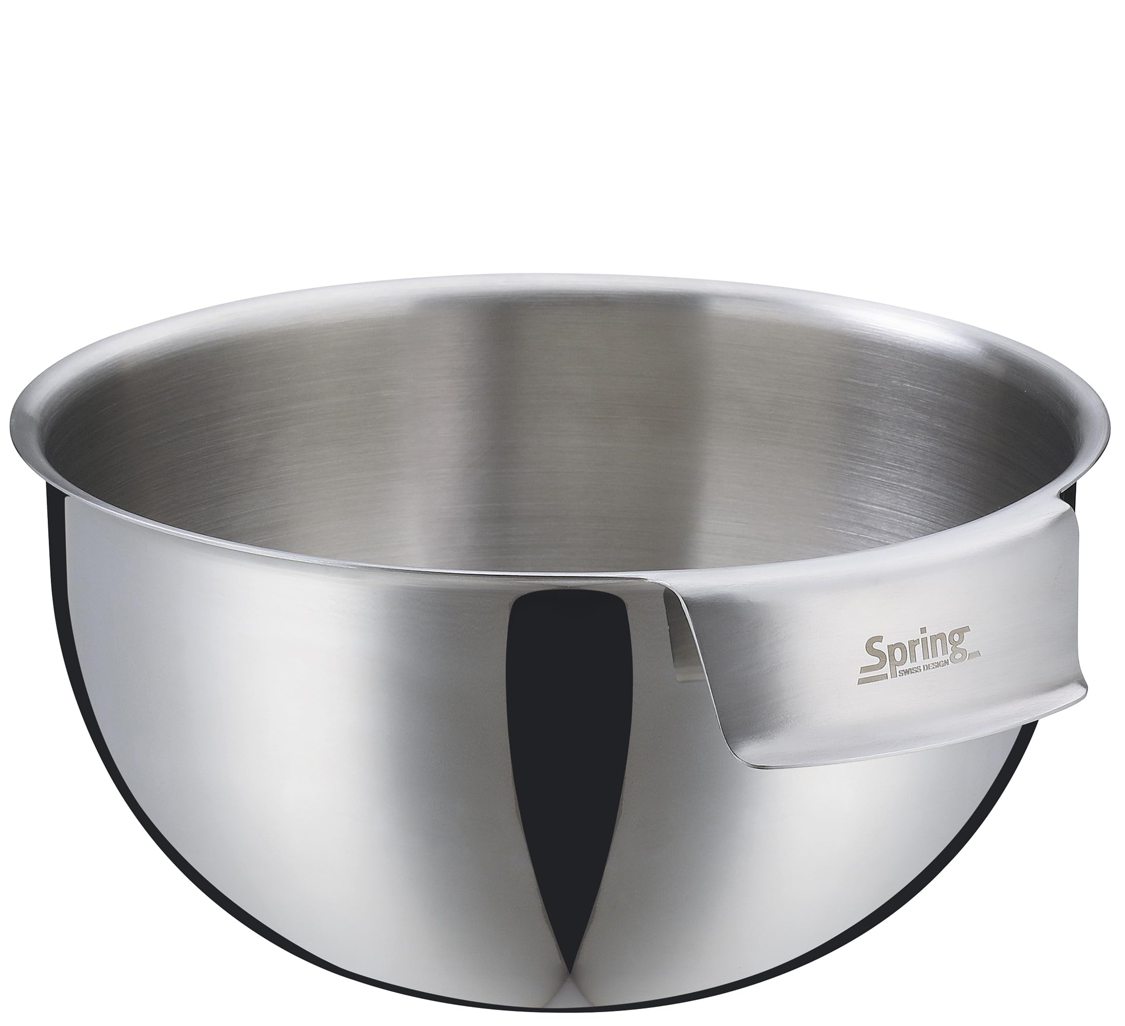 Spring TOOLS miska z uchwytem Ø 22 cm | polerowana stal nierdzewna | praktyczna skala wewnętrzna | spłaszczone dno | miska do mieszania do gotowania i pieczenia | pojemność 3,3 l/wysokość 12 cm
