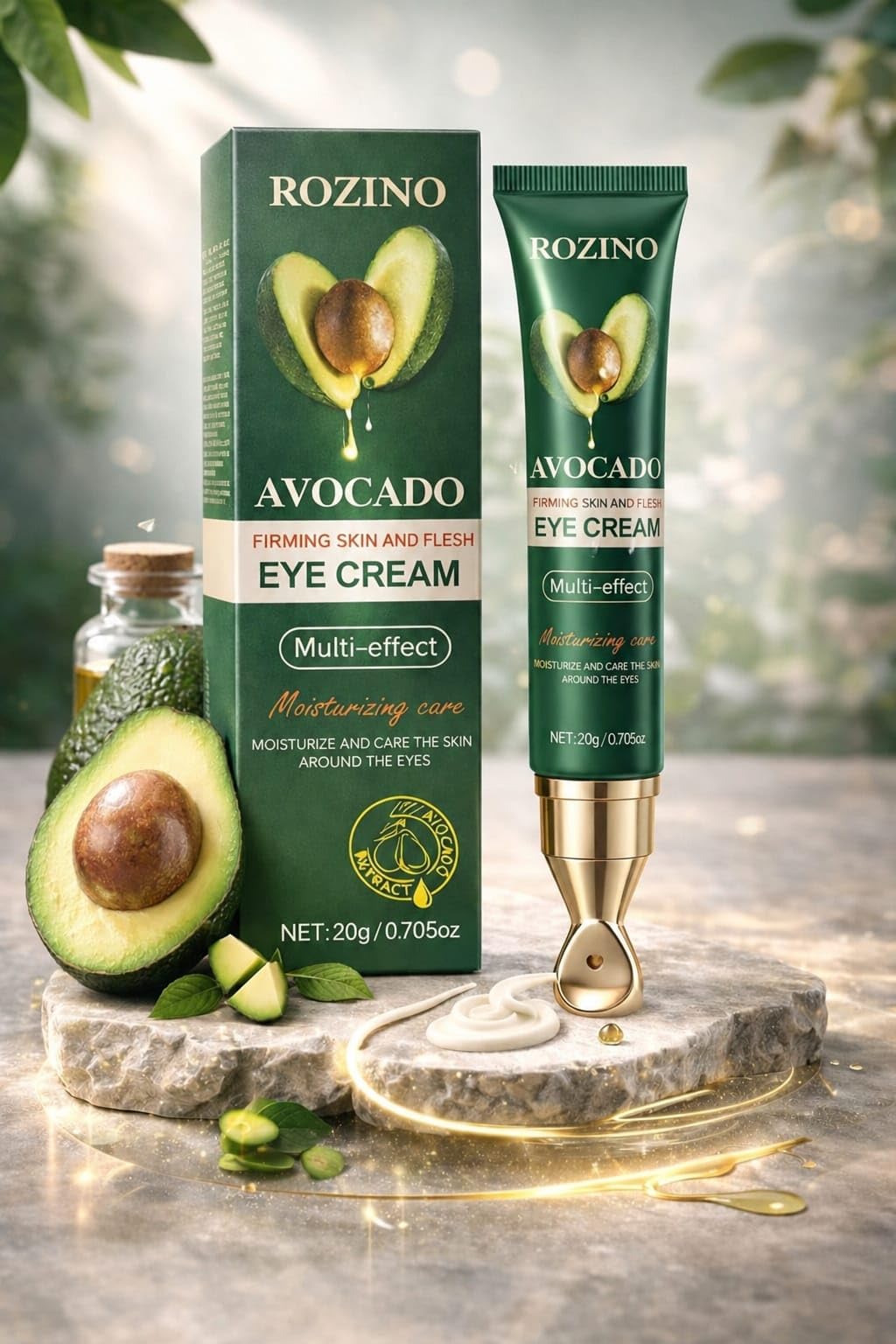 Avocado Eye Cream | Moisturizing Under Eye Care | Smooth & Hydrated Skin | With Applicator | 20g-image-11