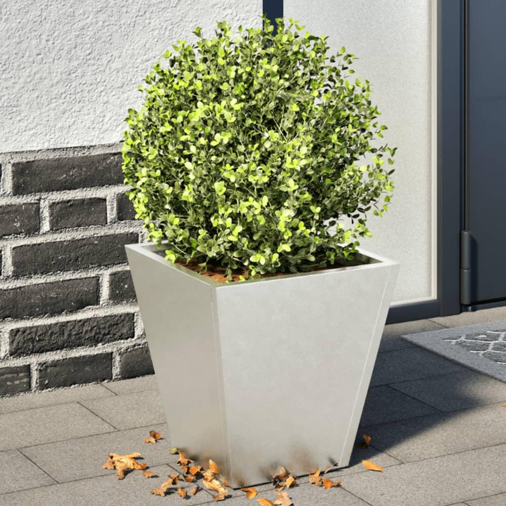 Donice ogrodowe 2 szt. 30x30x30 cm ze stali nierdzewnej, podwyższone kwietniki na balkon taras, odporne na rdzę, bez otworów drenażowych, idealne do uprawy kwiatów ziół warzyw na zewnątrz