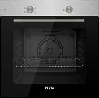 60cm Built-In Electric Static Oven, Stainless Steel Panel & Black Glass Door, 4 Cooking Functions, Low-E Double Glass & Cooling Fan   C01BI60SF17 [Energy Class A]