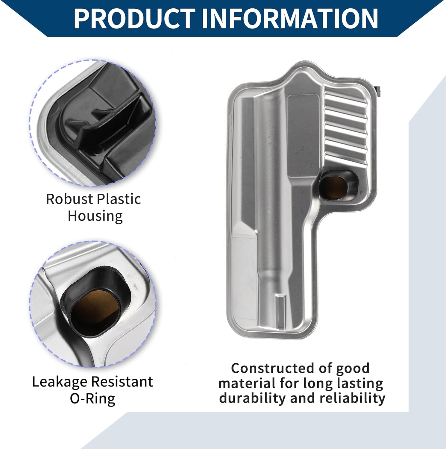 No.0AW301519C Automatic Transmission Filter for Audi A4 2009-2016 Transmission Oil Filter Metal Plastic 1 Pcs Silver Tone