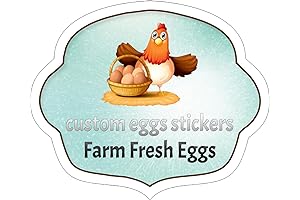 Custom Carton Labels For Chicken; Personalized Egg Stamps For Fresh Eggs