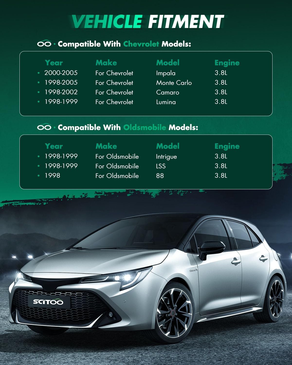 SCITOO Starter for 323-1191 Starter Motor Fits for Buick for Allure 2005-2009,for Buick for LaCrosse 2005-2009,for Buick for LeSabre 1998-2005,for Buick for Park Avenue 1998-2005