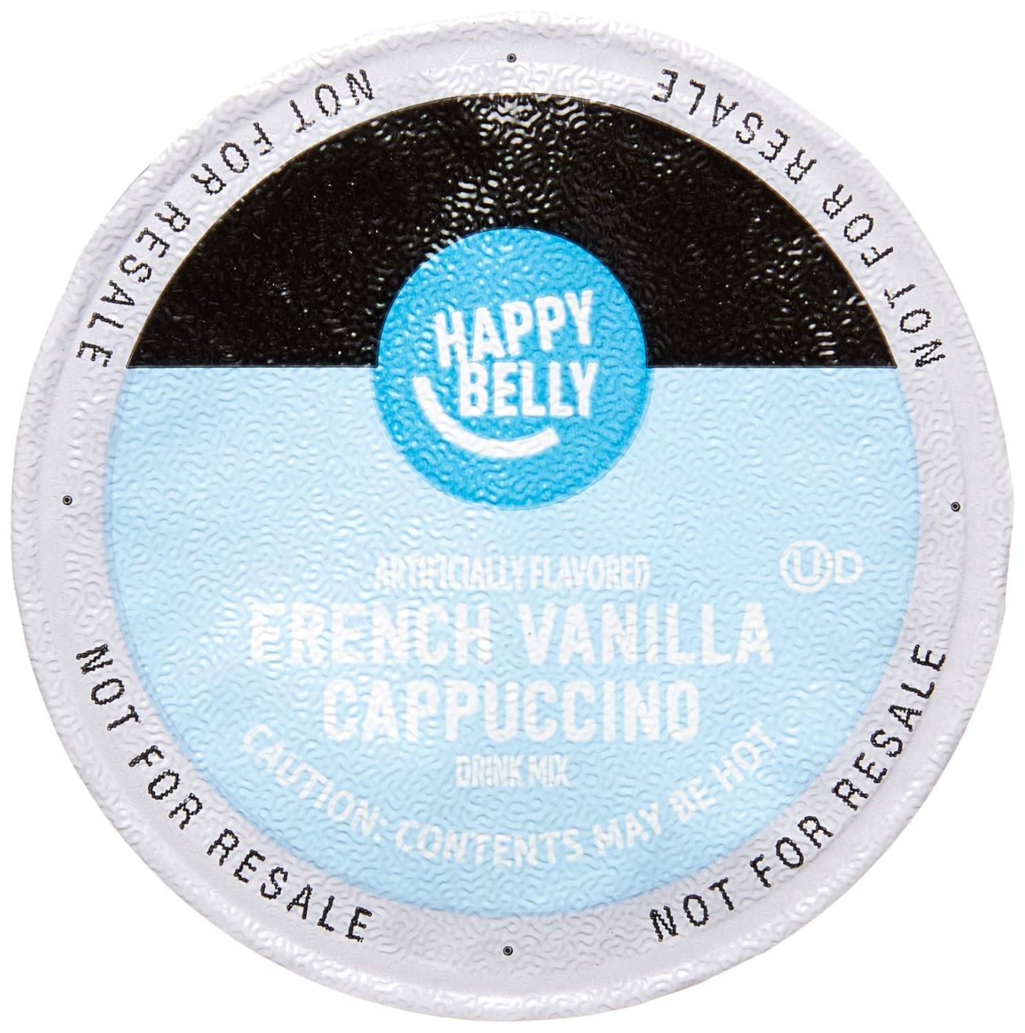 Amazon Brand - Happy Belly Cappuccino Coffee Pods Light Roast Compatible with 2.0 K-Cup Brewers,French Vanilla Flavored,1.5 pound,24 Count (Pack of 2)