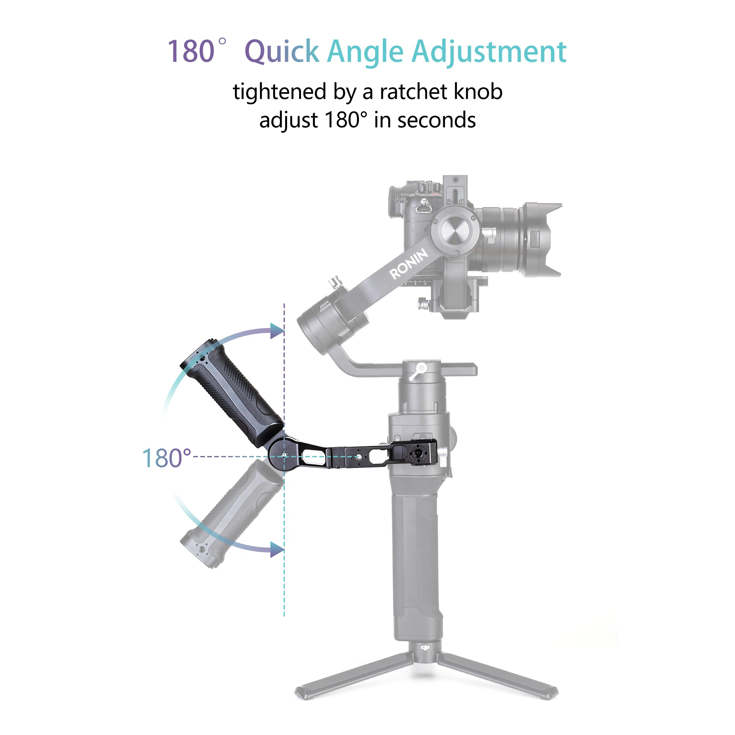 Zeadio Uchwyt do zawieszenia gimbala kompatybilny ze stabilizatorem DJI RS 2 RSC 2 RS 3 RS 3 Pro, obciążenie 17,6 lb/8 kg, idealny do ujęć z niskim kątem