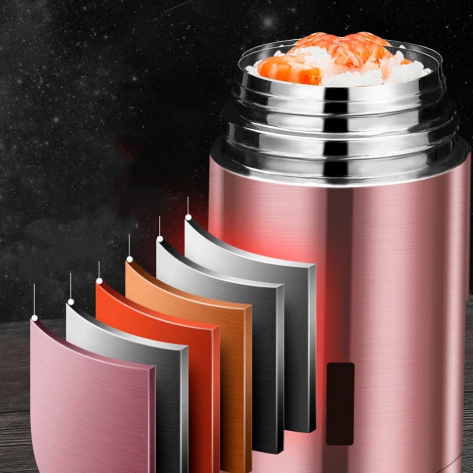 Termo isotérmico para comida termo de acero inoxidable aislado y hermético