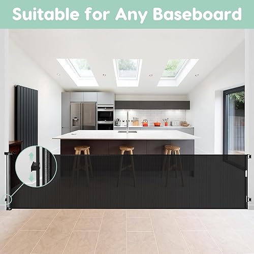 Miniatura 7 de Puertas extra grandes para perros de 135 pulgadas para aberturas grandes, puertas extra anchas para perros para la casa, puerta de bebé extra ancha,