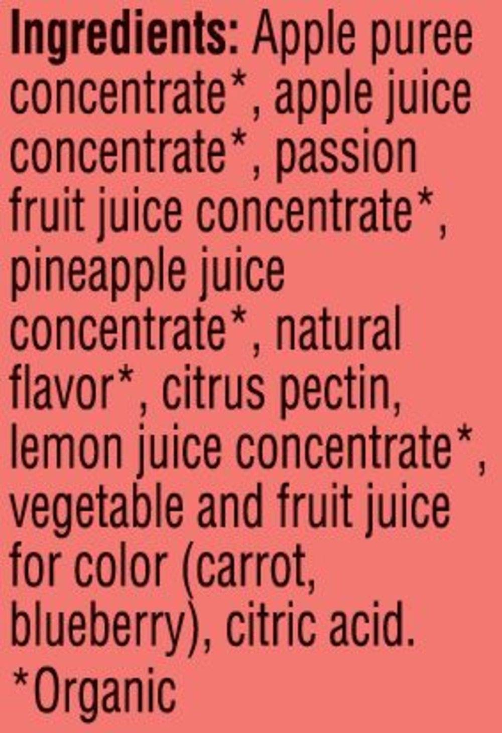 Pure Organic Layered Fruit Bars, Gluten Free and Vegan, Kids Fruit Snacks, Pineapple Passionfruit, 12.6oz Box (20 Bars)
