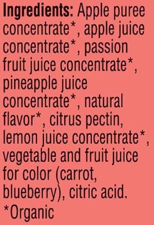 Pure Organic Layered Fruit Bars, Gluten Free and Vegan, Kids Fruit Snacks, Pineapple Passionfruit, 12.6oz Box (20 Bars)