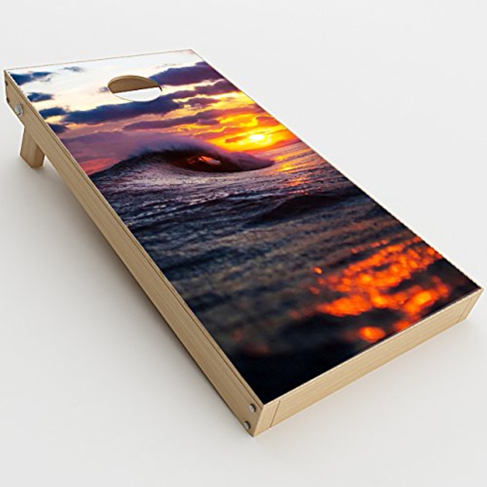 Skin Decal Vinyl Wrap for Cornhole Outdoor Game Bag Toss (2 x pcs. Skins only) / Sunset