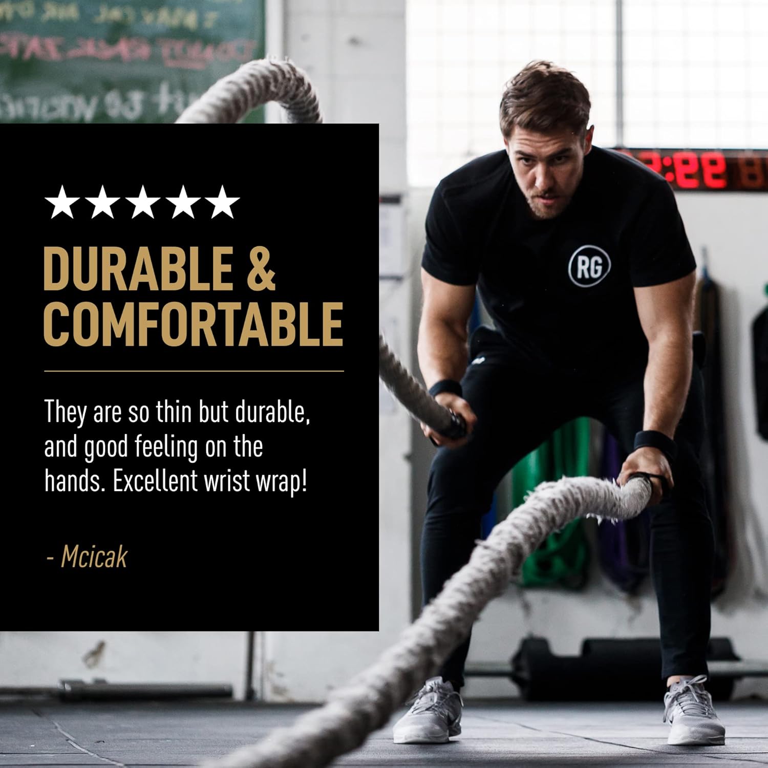 RooGrips 3 Finger Premium Leather Hand Grips for Gymnastic Bars, Cross Training, Gym & Home Workouts, Pull Up Bars & Weightlifting - The Most Durable Palm Guard from Rips and Blisters