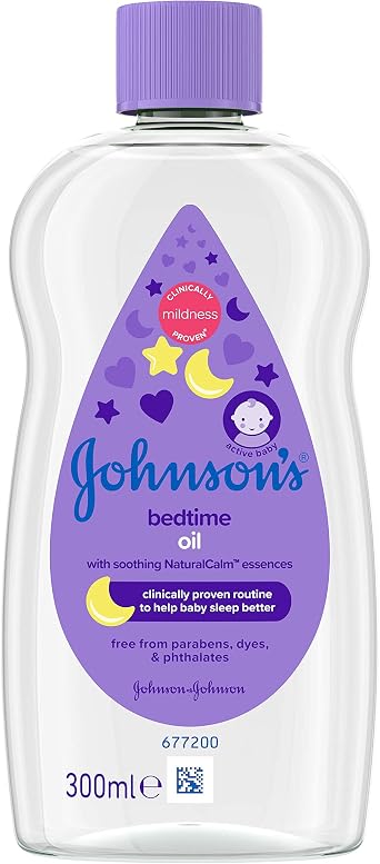 JOHNSON'S Bedtime Oil 300ml   Leaves Skin Soft and Smooth   NaturalCalm Aromas