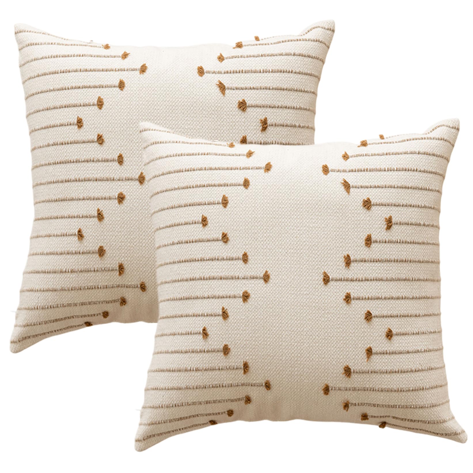 Housses de coussin style bohème lavables en machine pour simplifier l'entretien
