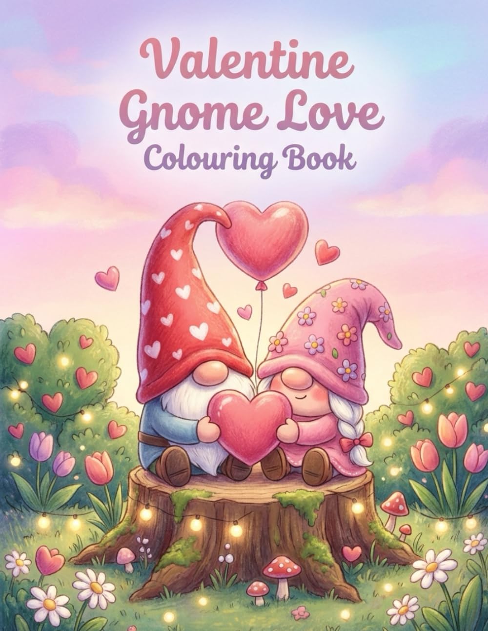 Valentine Gnome Love: Colouring Book