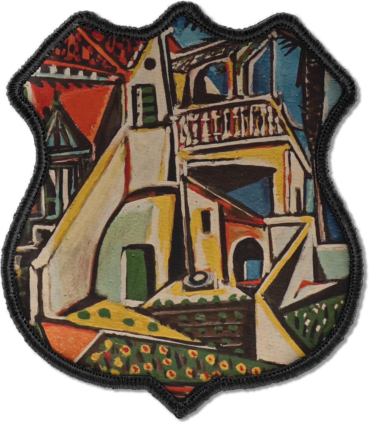 Mediterranean Landscape by Pablo Picasso Iron On Oval Patches - Set of 4