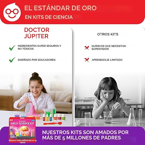 Miniatura 7 de Doctor Jupiter Kit de Ciencias para Niñas de 8-10-12-14 Años para Niñas de 8, 9, 10+ Años Set de Química, Kit de Juguetes STEM con Más de 135
