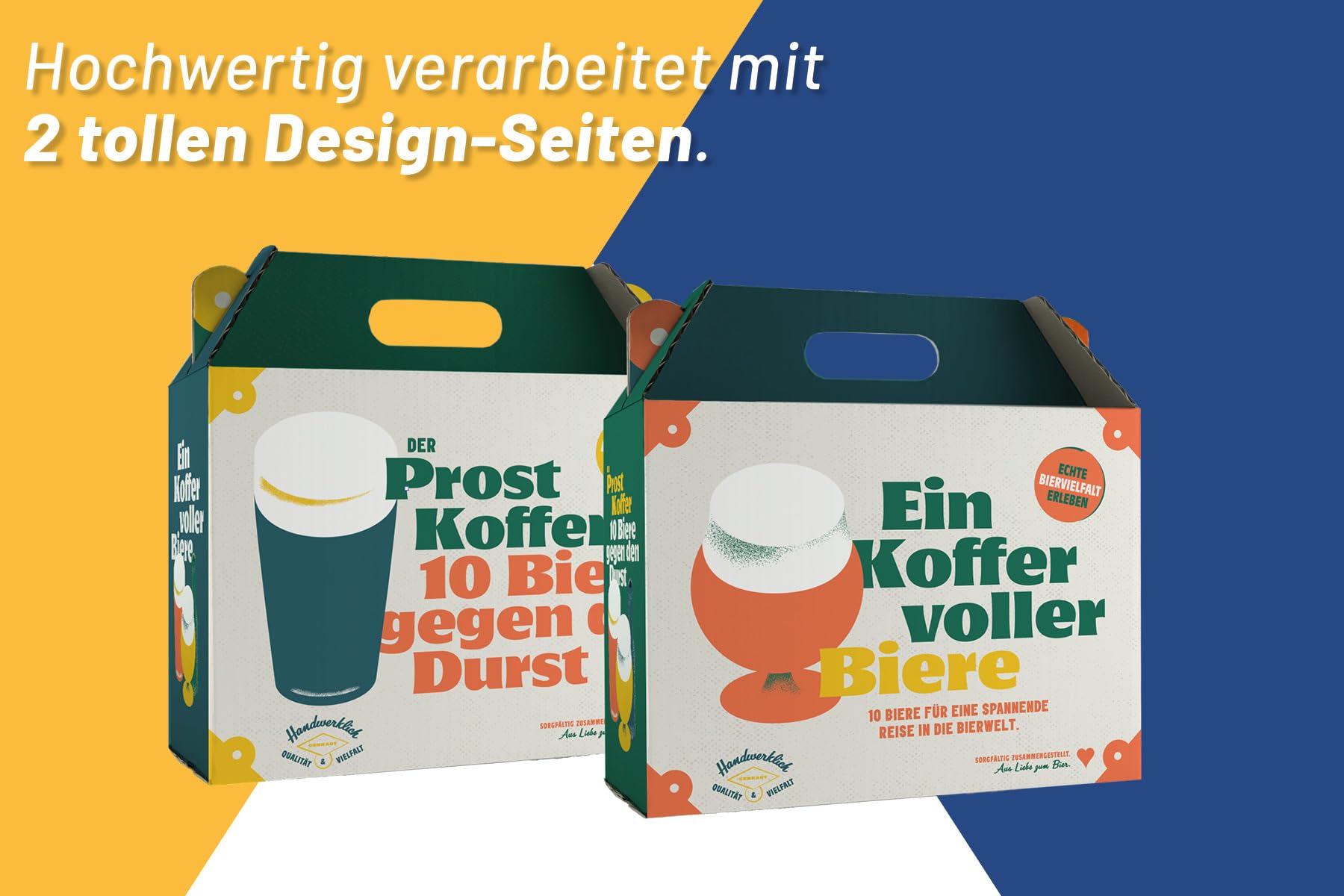 Prost Koffer - Premium Bier Geschenk Paket - 10 x 330ml Craft Beer Flasche - Biergeschenk für Männer - Tasting zu Hause, Männerhandtasche, Geburtstagsgeschenk für Männer, Vatertagsgeschenk