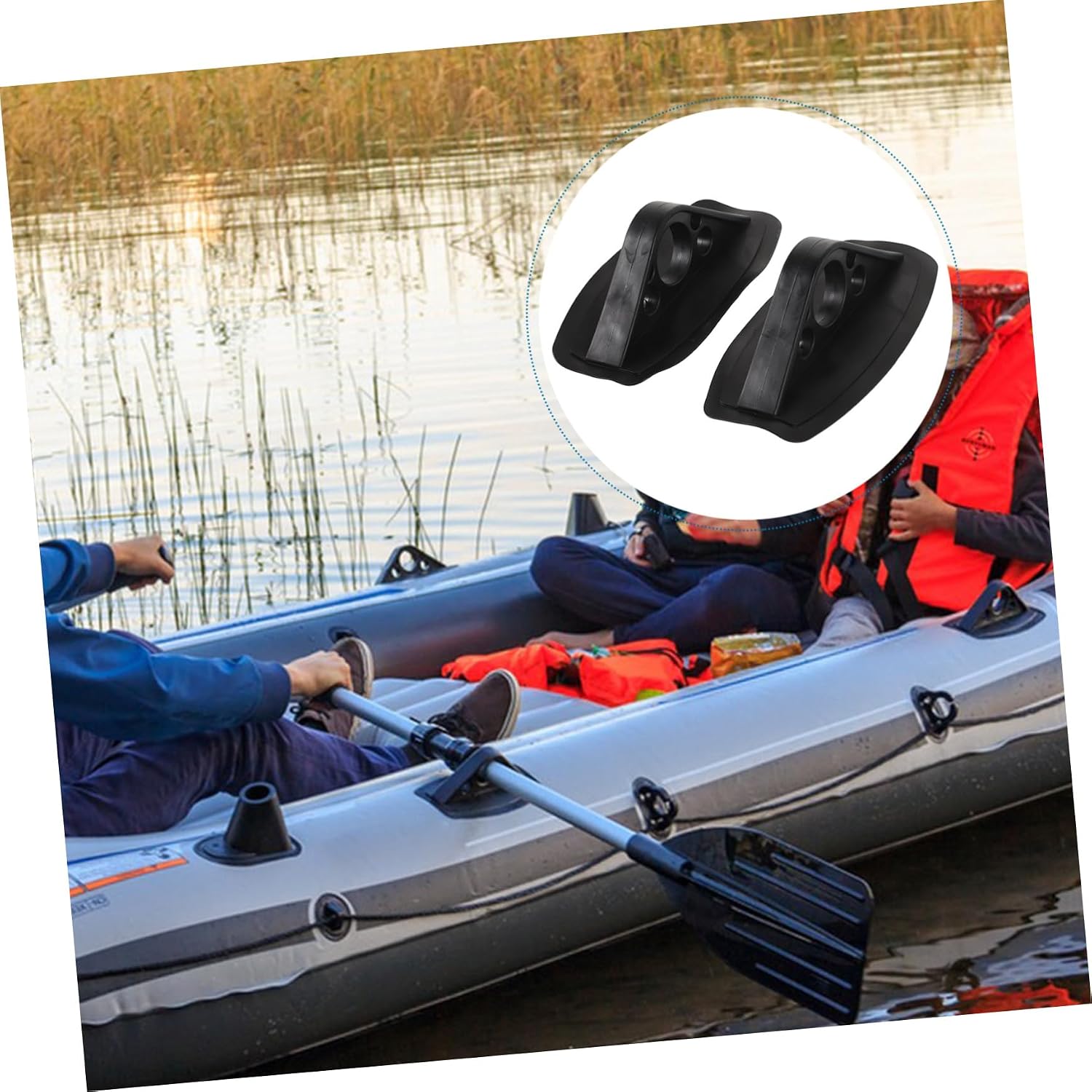 4pcs Kayak Accessories Paddle Holder Boat Paddle Mounts for Deck Mounting