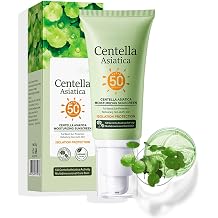 Centella Moisturizing Cream SPF50+ PA++++, Long-Lasting UV Protection & Water-Fit Sun Serum, Refreshing, Nourishing, Non-stuffy, No White Cast, 5X Centella Moisturizer, Isolation Nursing