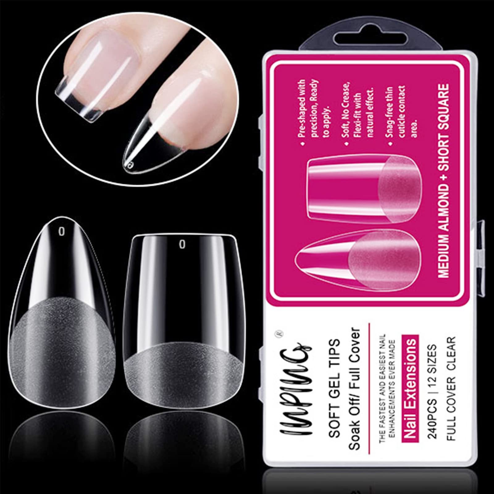 INPING Soft Gel Full Cover Nail Tips - Image 2