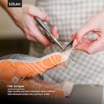 Heavy Duty Kitchen Shear with Bonus MultiPurpose and Herb Scissors 420 Stainless Steel for Chicken, Meat, Fish and Poultry Gift Set with Kitchen Shears for Food and Herbs Scissors by Kiture
