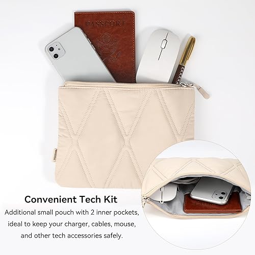 Miniatura 4 de Voova Funda de transporte para laptop de 14 pulgadas y 15 pulgadas, bonita funda para computadora con bolsa de accesorios para MacBook Air M2 15,