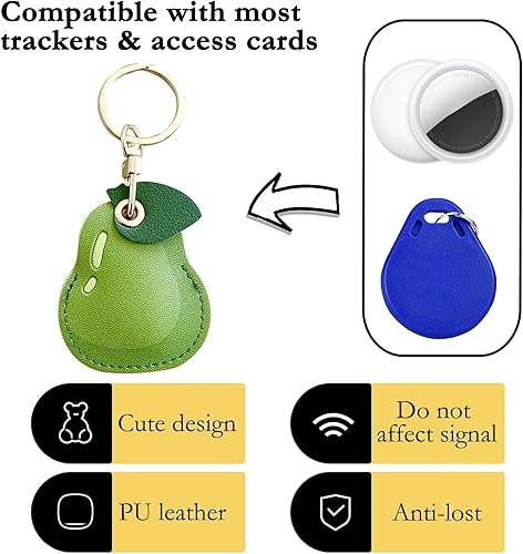 Miniatura 111 de Funda de cuero para llavero para Apple Airtag, funda protectora de AirTag con anillo para llavero, funda antiarañazos para llaves