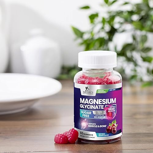 Miniatura 9 de Magnesium Glycinate Supplement Gummies - Magnesium Supplement with Bone Muscle Heart Health & Sleep Support - Gentle on Stomach & Chelated for Max