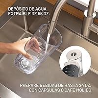 Vista 9 de Ninja Pod & Grounds - Cafetera especializada de una sola porción, compatible con cápsulas K-Cup, prepara café molido, diseño compacto, espumador