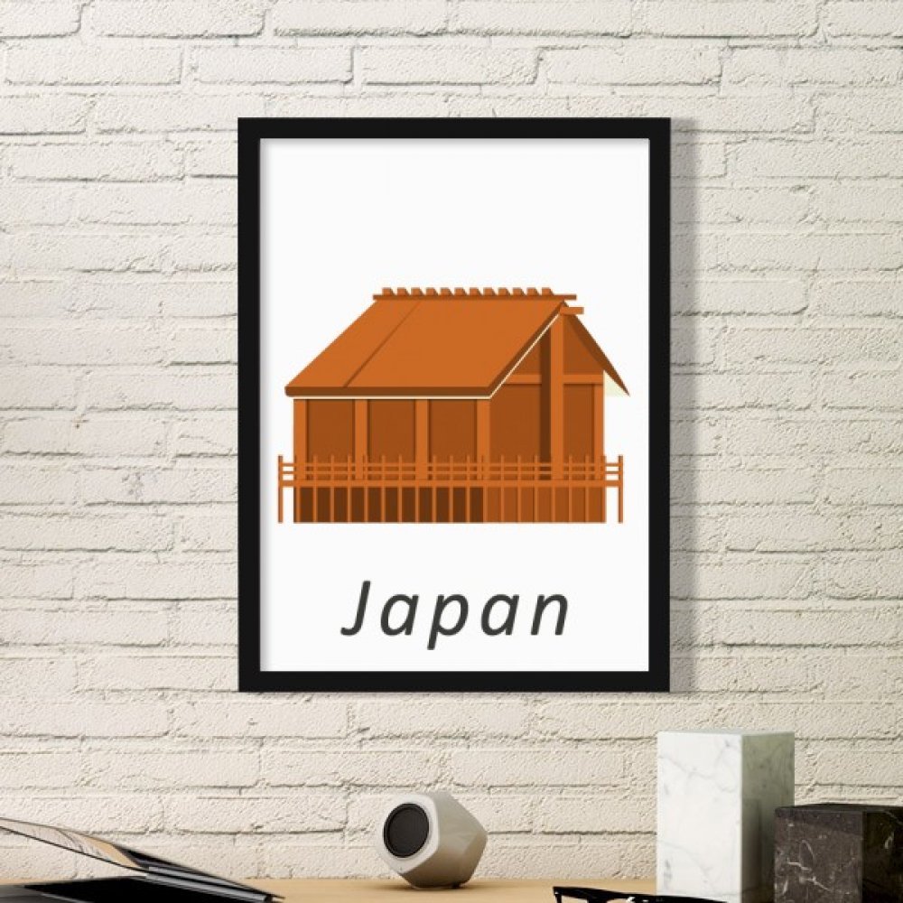 Marco de cuadros negro de la vivienda tradicional japonesa de Edo para fotos de pared