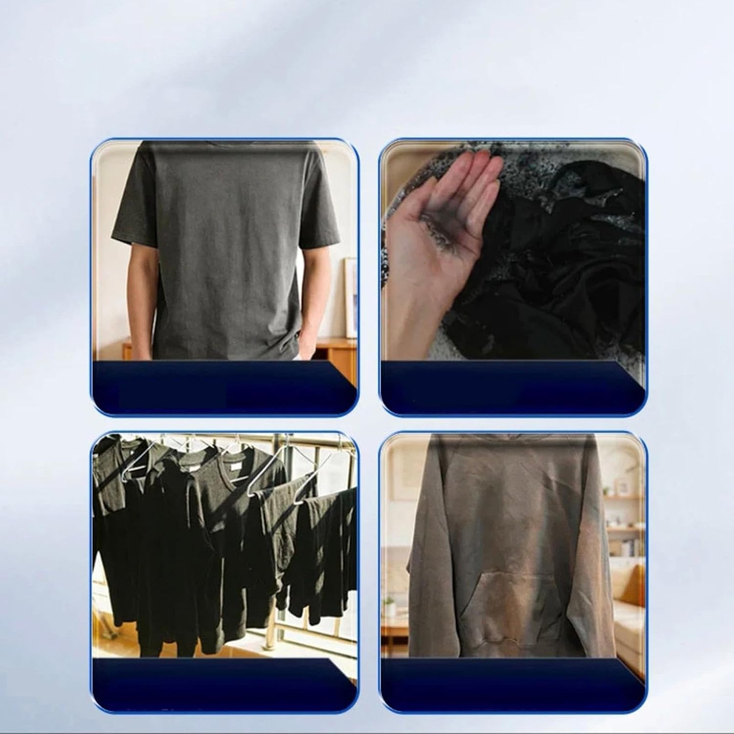 Black Clothes Dye - Darkening Color Long Lasting Repair Sheets