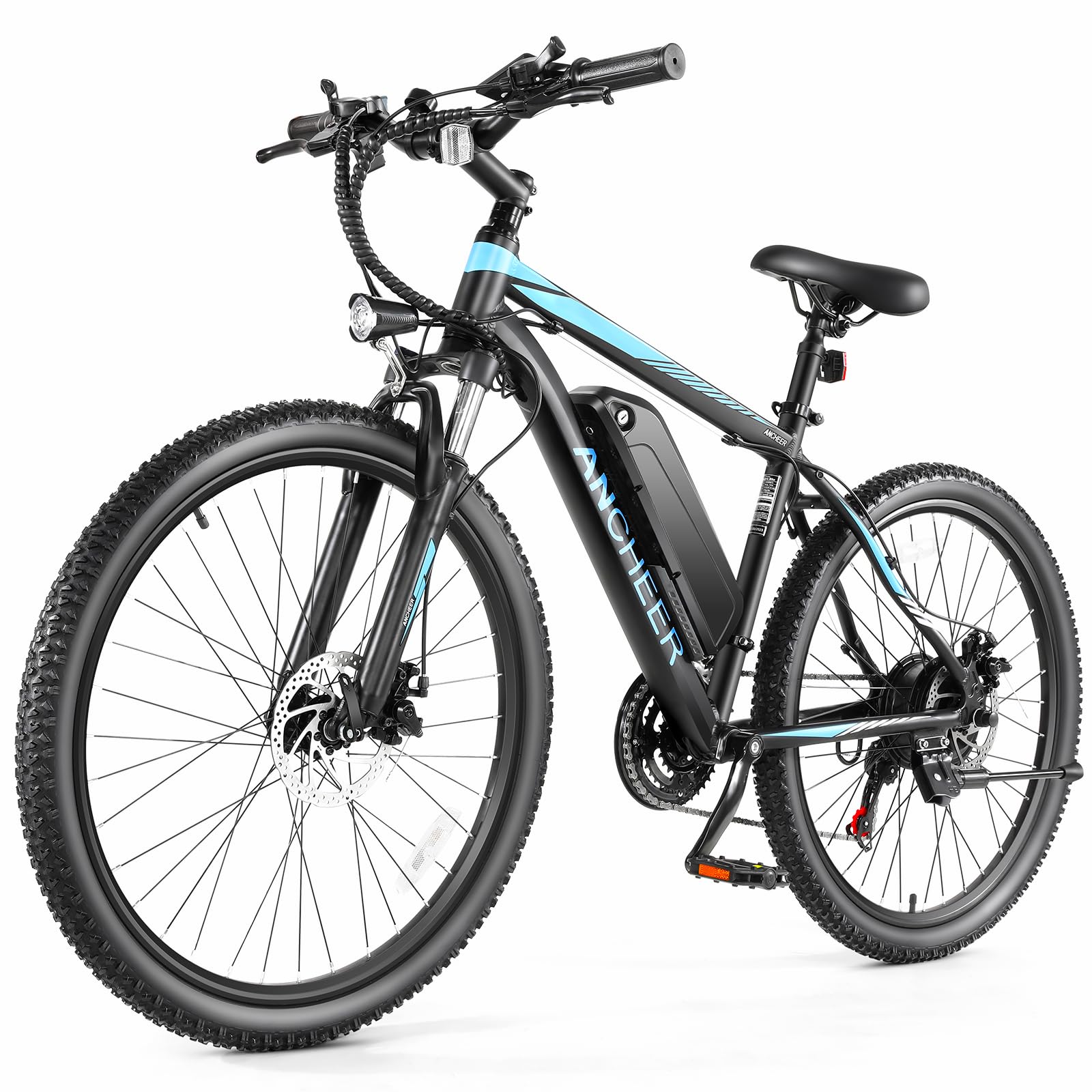 ANCHEER Electric Bike for Adults, Electric Mountain Bike, 26" Sunshine Ebike, 19.8MPH Electric Bicycle with 48V/374Wh Battery, 7/21Speed, UL2849 Compliant