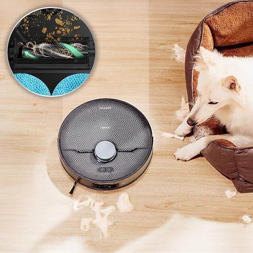 Cecotec Robot Vacuum Cleaner and Friegasoli Conga X70 Motor 15000Pa, 4-in-1 Base, Laser Technology, Swivel Brushes, Side Brush, App and Bluetooth - 9