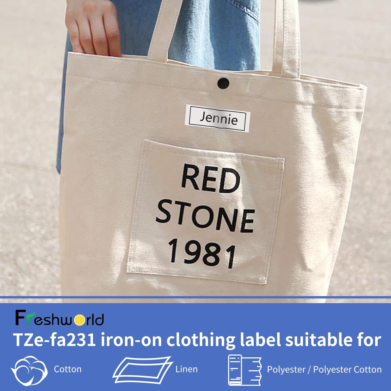 8-Pack, Including 5X TZe-FA231 Fabric Iron-On Label Tape + 3X TZe Fabric Iron-On Colored Tape 12mm 0.47 Replace for Brother Label Maker Tape Compatible with Brother P-Touch Label Maker