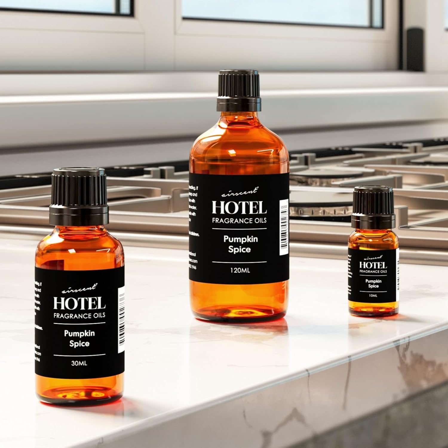 AirScent Pumpkin Spice Diffuser Oil - Pumpkin Spice Fragrance Oil Blend for Ultrasonic and Waterless Diffusers and Crafting - 120 mL, 4 fl oz Glass Bottle with Dropper Cap - Fall Scents - Image 5