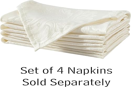 Miniatura 8 de Newbridge, Barcelona - Mantel de tejido damasco, 100% poliéster, no necesita planchado, resistente a la suciedad mantel rectangularlargo, blanco