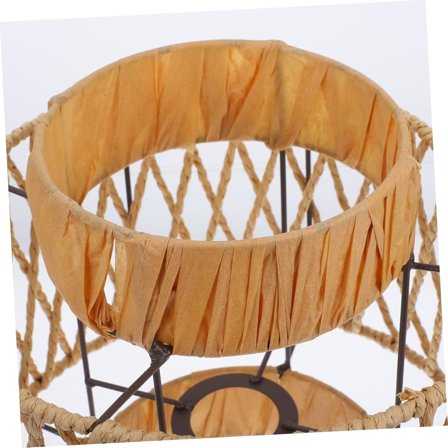 Rustic Handwoven Lampshade Vintage Pendant Light Shade Cover for Ceiling Retro Lamp Shade Easy-clean Design for Living Room